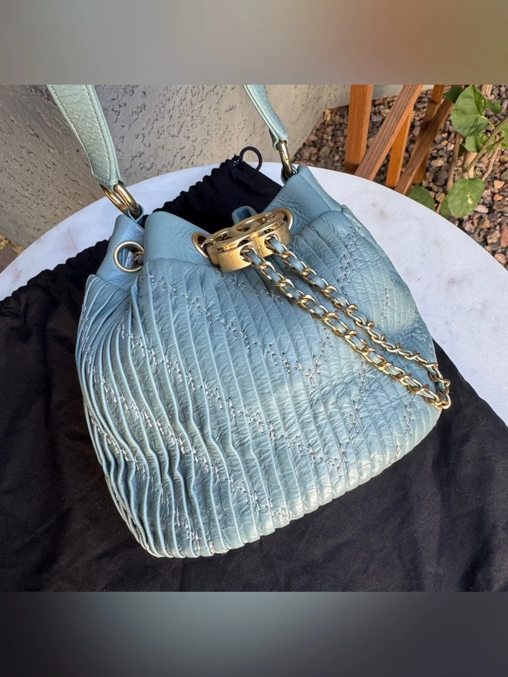 Chanel Paris-Greece Small Coco Pleats Bucket Bag